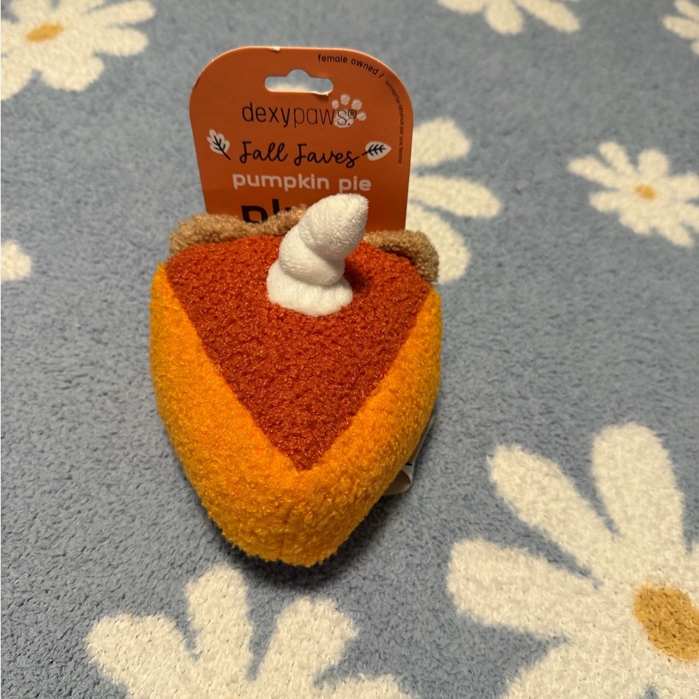 Pumpkin Pie Dog Toy - Orange and White
